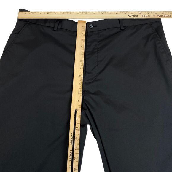 Greg Norman Dress Pants Mens 38 Black Solid Classic Fit Flat Front Straight Leg - Picture 5 of 15